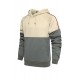 Gray Colorblock Men's Pullover Hoodie