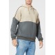 Gray Colorblock Men's Pullover Hoodie