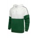 Green Colorblock Men's Pullover Hoodie