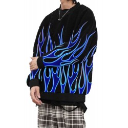 Men Abstract Print Long Sleeve Graphic Sweatshirt