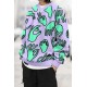 Gesture Print Sherpa Pullover Men Hoodie