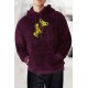 Graphic Print Kangaroo Pocket Men's Plush Hoodie