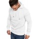 White Long Sleeve Pullover Men Hoodie