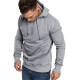 Gray Long Sleeve Pullover Men Hoodie