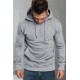 Gray Long Sleeve Pullover Men Hoodie