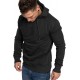 Black Long Sleeve Pullover Men Hoodie