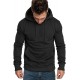 Black Long Sleeve Pullover Men Hoodie