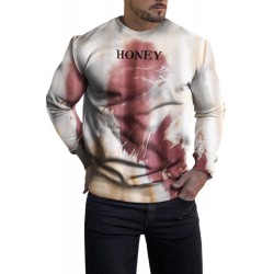 HONEY Tie-dye Round Neck Men Sweatshirt