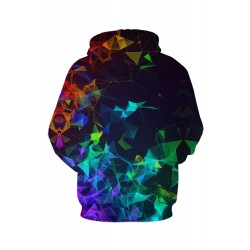 Men's Multicolor Geometric Print Pullover Hoodie