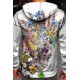 Halloween Floral Skull Print Men's Graphic Hoodie