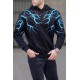 Black Lightning Long Sleeve Casual Men's Hoodie