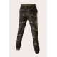 Men Camouflage Print & Drawstring Hoodie Tracksuit