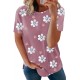 Pink Floral Pattern T-shirt