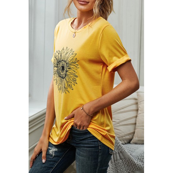 Yellow Sunflower Base T-shirt