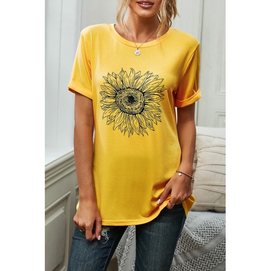 Yellow Sunflower Base T-shirt