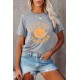 Gray LET'S GET SMASHED Pumpkin Face Graphic Tee