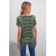 Green Camouflage Print Short Sleeve Tee