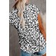 Crew Neck Leopard Print T-shirt with Pocket